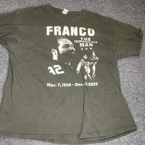 Franco Harris Immaculate Man Shirt Mens XL Black Memorial Football Tribute